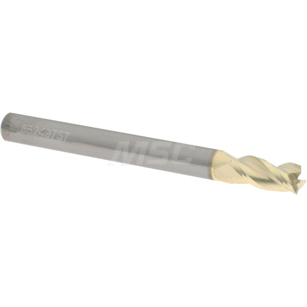 Accupro 314512 Square End Mill 3/16" Dia, 3/8" LOC, 3 Flute, Solid Carbide
