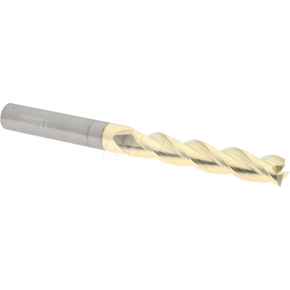 Accupro 314766 Square End Mill 3/8" Dia, 2" LOC, 3 Flute, Solid Carbide