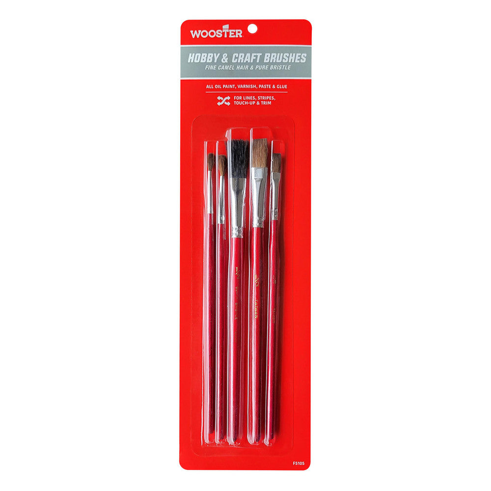 Wooster Brush F5105 Artist Brush #2 & #4 Industry Size, Camel Hair