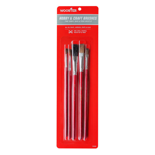 Wooster Brush F5105 Artist Brush #2 & #4 Industry Size, Camel Hair