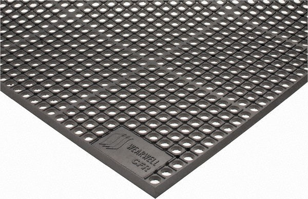 Wearwell 478.12X3X5GY Anti-Fatigue Mat 5' Long, 3' Wide, 1/2 Thick, CFR Rubber, Beveled Edges, Heavy-Duty