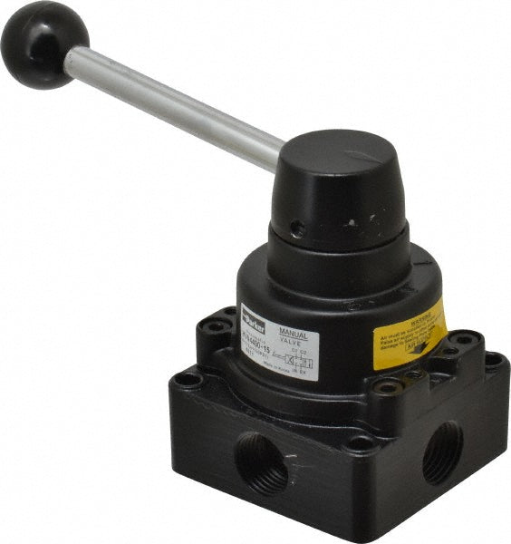 Parker HVN4400-15 Manually Operated Valve 0.5" NPT Outlet, Rotary Lever, Lever & Detent Actuated