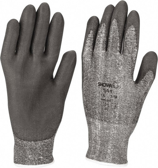 SHOWA 541-M Cut, Puncture & Abrasive-Resistant Gloves Size M, ANSI Cut A2, ANSI Puncture 2, Polyurethane, Dyneema