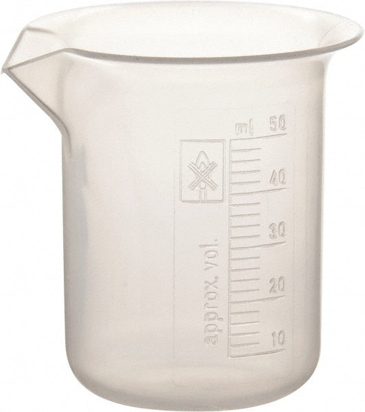 Dynalon Labware 222075-0050 Griffin-Style Beaker 50.000 mL, Polypropylene, 2 mL Graduation