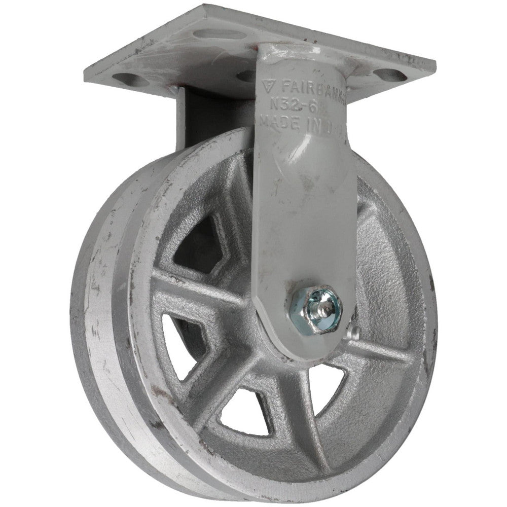 Fairbanks N32-6-VG V Groove Caster 6" Wheel Dia, 2" Wheel Width, 1,200 lb Capacity