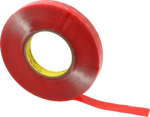 3M 7100047923 Clear Double-Sided Acrylic Foam Tape 3/4" Wide, 15 yd Long, 40 mil Thick, Acrylic Adhesive