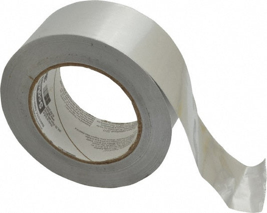 3M 7000049174 Silver Aluminum Foil Tape 50 yd Long, 2" Wide, 3.6 mil Thick