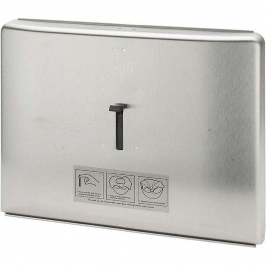 Scott 09512 Personal Seat Cover Dispenser, Stainless, 16.63" x 12.25" x 2.5"