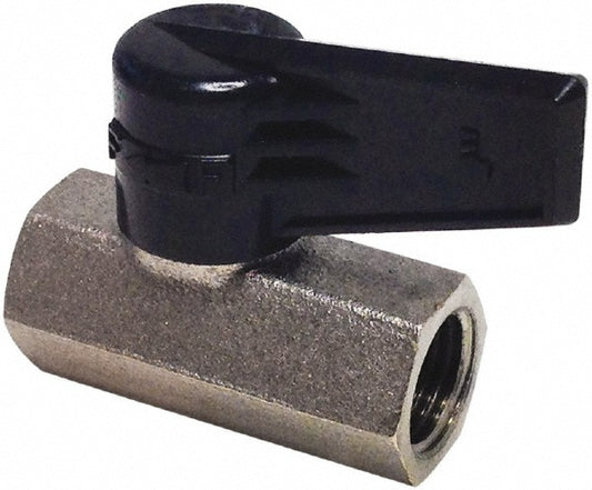 Legris 0492 04 13 Miniature Manual Ball Valve 1/4" Pipe, Female Port