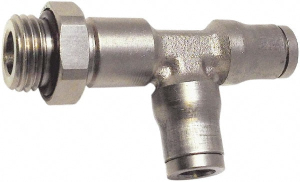 Legris 3693 06 10 Push-To-Connect Tube to Male & Tube to Male BSPP Tube Fitting Male Run Tee, 1/8" Thread