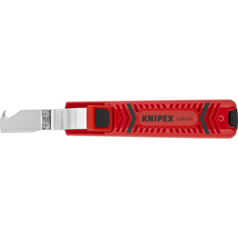 Knipex 16 20 165 SB Wire & Cable Strippers Maximum Capacity 5/16" to 1 1/8" (8.0 - 28.0 mm)  Type Dismantling Tools  Minimum Wire Gauge 8-10 AWG  Insulated No  Wire Type General Purpose  Body Material Plastic