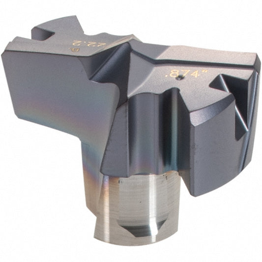 Iscar 5568181 Replaceable Drill Tips FCP0874 IC908, 0.8747" Dia, 22.22 mm Dia, 140 deg Point,  IC908