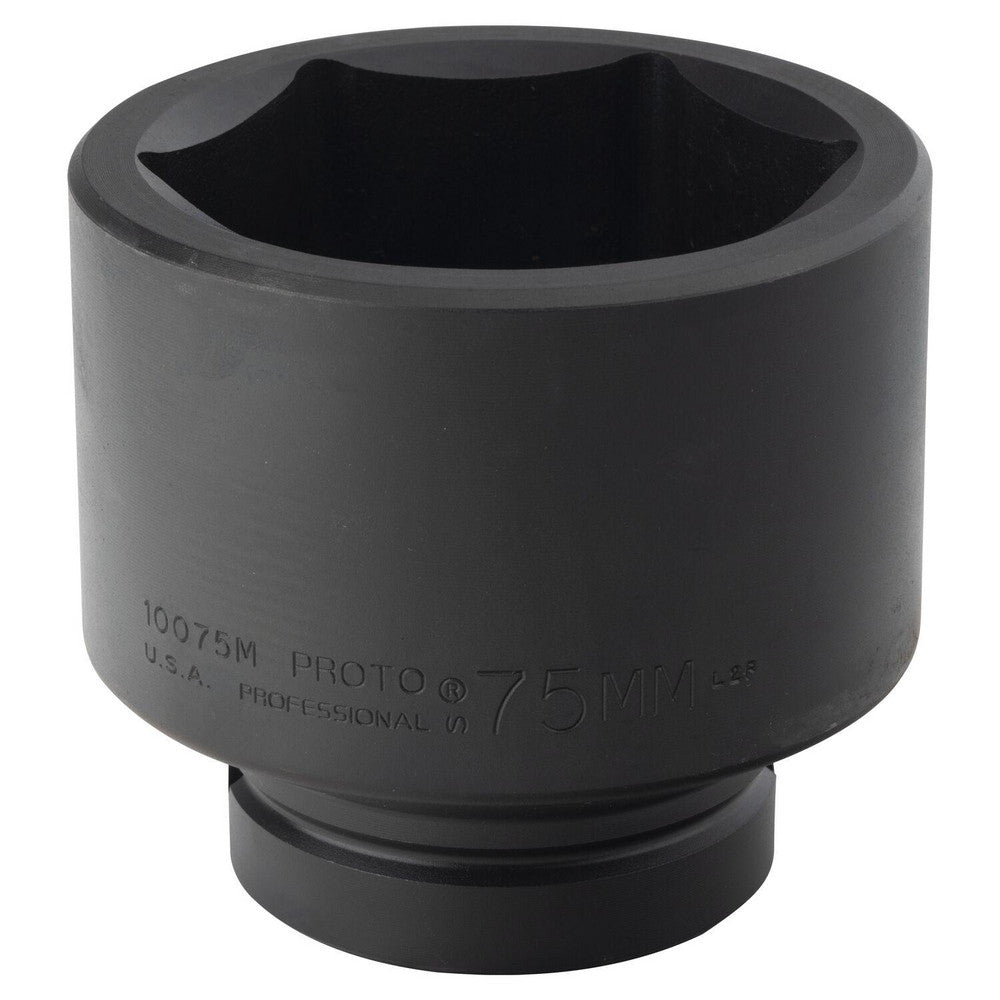 Proto J10075M Impact Socket 1" Drive, 75mm Socket, Hex Drive