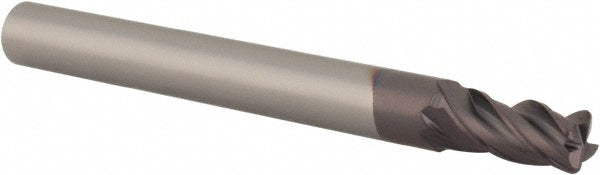 Kyocera SGS Precision Tools 46451 Corner Radius End Mill 6 mm Dia, 13 mm LOC, 1 mm Radius, 4 Flutes, Solid Carbide