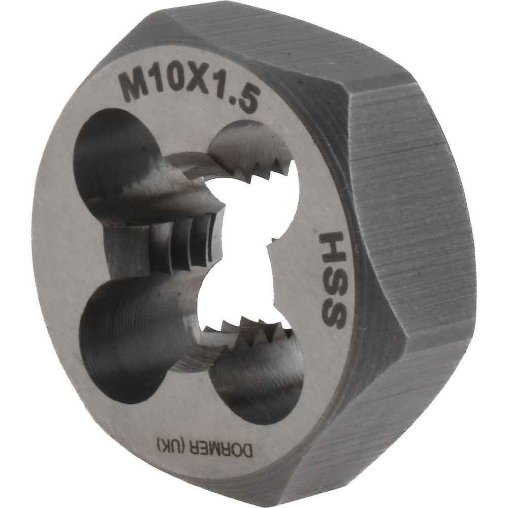 Dormer Pramet 5978465 Hex Rethreading Die M10x1.5, Right Hand, High-Speed Steel