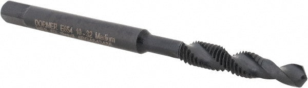 Dormer Pramet 5978409 Combination Drill Tap #10-32, 2B, 2 Flutes, High Speed Steel