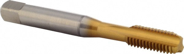 Dormer Pramet 5976868 Straight Flute Tap M8x1.25 Metric Coarse, 3 Flute, Bottoming Chamfer, 6H Class of Fit, HSS, TiN Finish