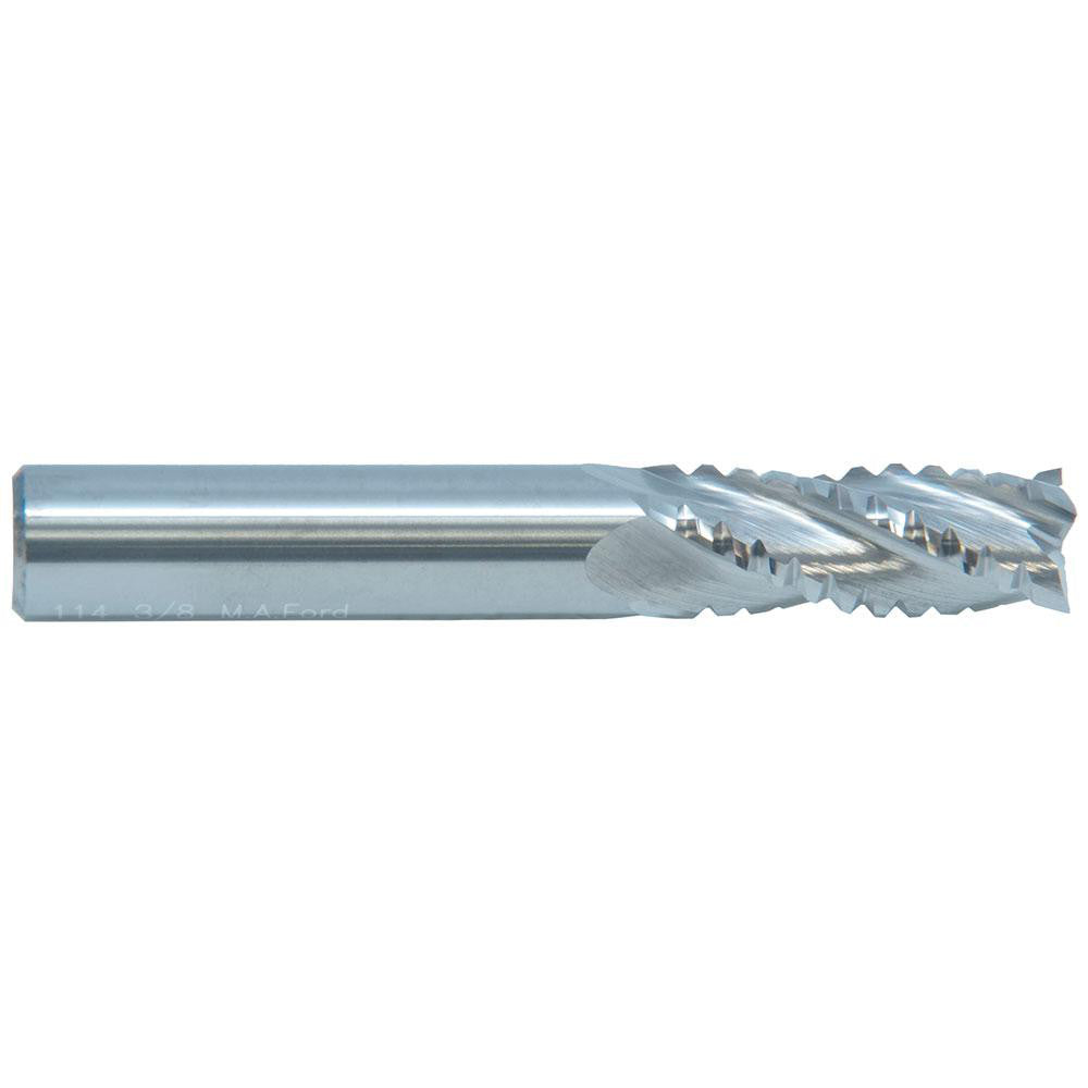 M.A. Ford 11418750T Square End Mill 3/16'' Dia, 5/8'' LOC, 3/16'' Shank Dia, 2'' OAL, 4 Flutes, Solid Carbide