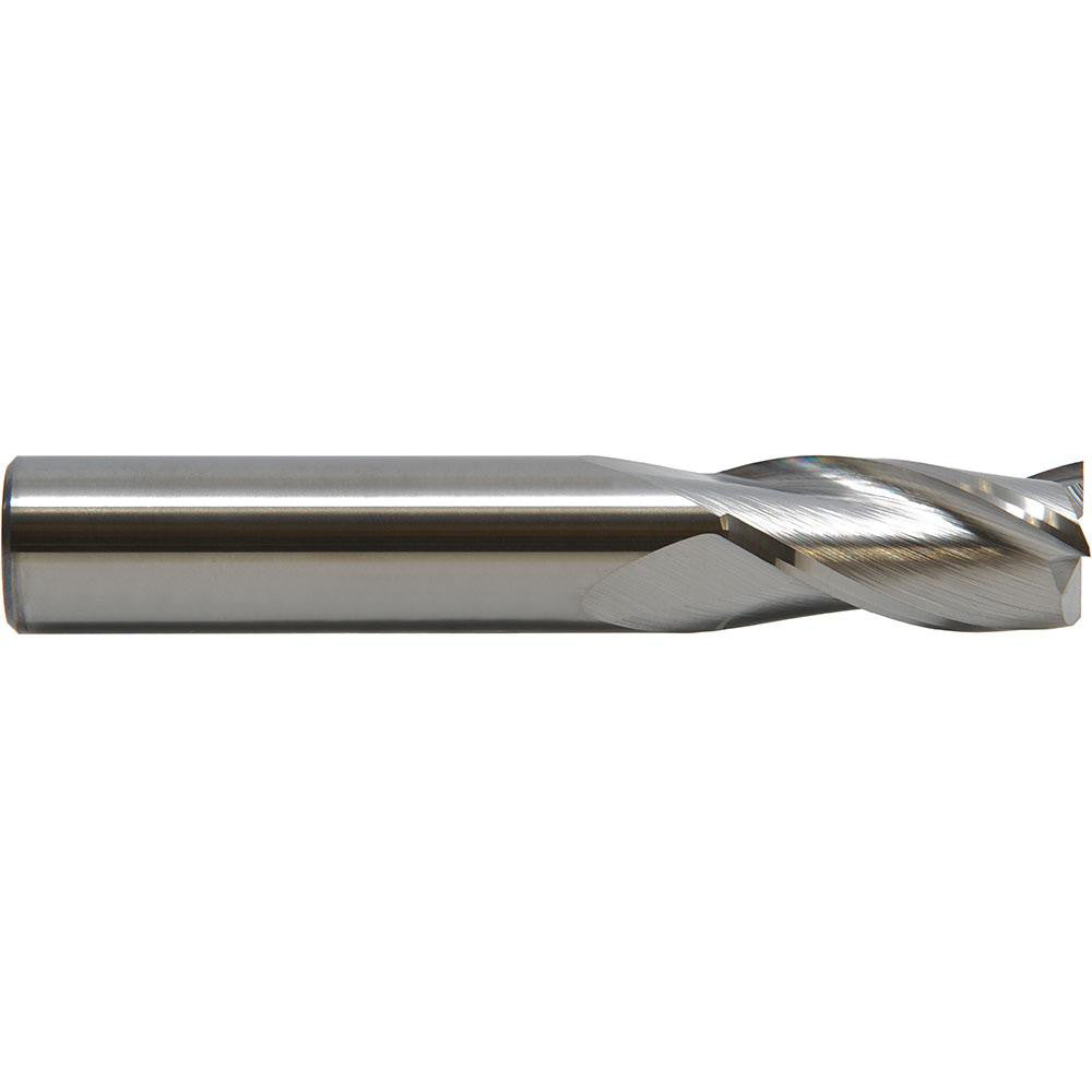 M.A. Ford 11607810R.010 Corner Radius End Mill 0.0781" Dia, 3/16" LOC, 0.01" Radius, 3 Flutes, Solid Carbide