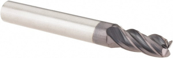 M.A. Ford 17728104A Corner Radius End Mill 0.2812" Dia, 5/16" LOC, 0.03" Radius, 4 Flutes, Solid Carbide