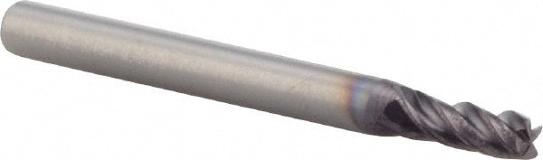M.A. Ford 17715612A Corner Radius End Mill 0.1562" Dia, 7/16" LOC, 0.015" Radius, 4 Flutes, Solid Carbide