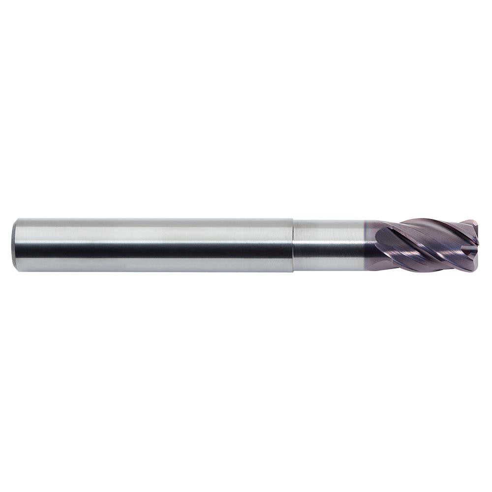 M.A. Ford 15811800R031N5A Corner Radius End Mill 3.00 mm Dia, 5.00 mm LOC, 0.80 mm Radius, 4 Flute, Solid Carbide