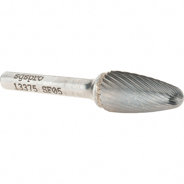 Kyocera SGS Precision Tools 13375 Abrasive Burr SF-5, 1/2" Cut Dia, Ball Nose Tree, Single Cut