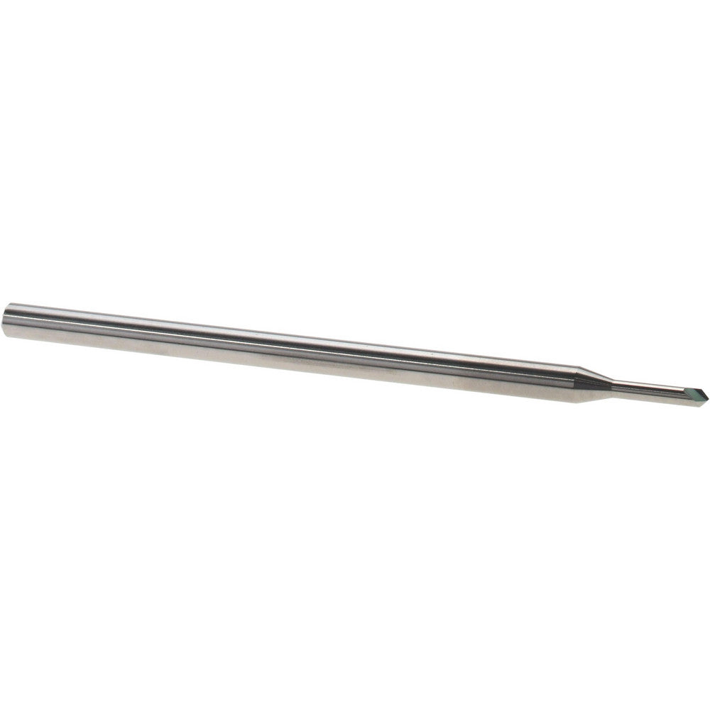 Harvey Tool 54745 Chamfer Mill 1/16" Dia, 1/8" Shank Dia, 90 deg, 2 Flute, Solid Carbide, Single End