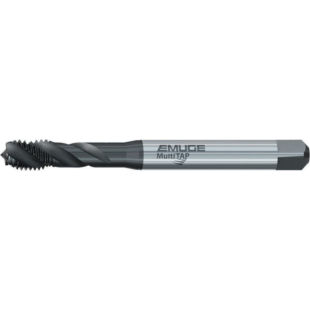Emuge B4933200.0060 Spiral Flute Tap M6x1, Metric Coarse, 3 Flute, Modified Bottoming Chamfer, 6H Class of Fit, Cobalt, Oxide Finish