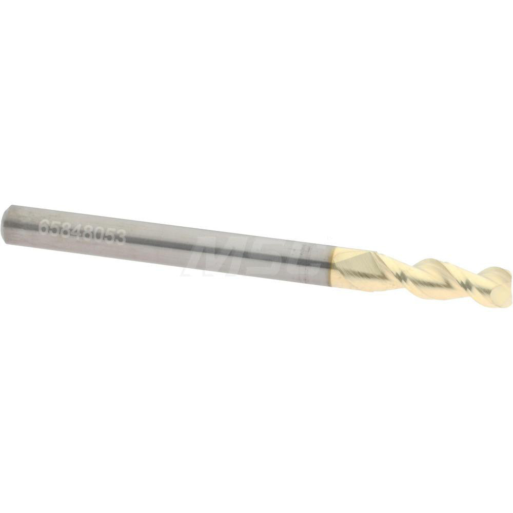 Accupro 2500447 Square End Mill 4 mm Dia, 12 mm LOC, 2 Flute, Solid Carbide