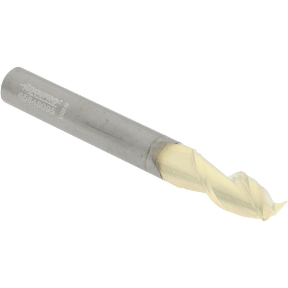 Accupro 2500450 Square End Mill 8 mm Dia, 19 mm LOC, 2 Flute, Solid Carbide