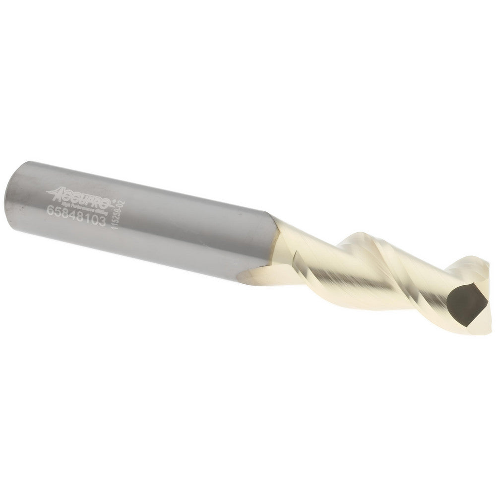 Accupro 2500451 Square End Mill 10 mm Dia, 24 mm LOC, 2 Flute, Solid Carbide