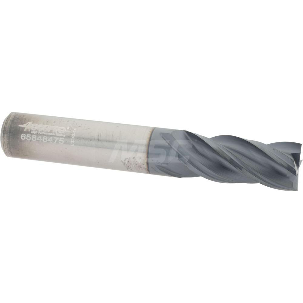 Accupro 95168373 Square End Mill 7/16" Dia, 1" LOC, 4 Flute, Solid Carbide