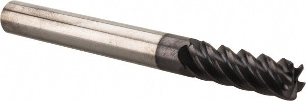 Accupro 95168407 Corner Radius End Mill 1/4" Dia, 3/4" LOC, 0.0300" Radius, 5 Flute, Solid Carbide