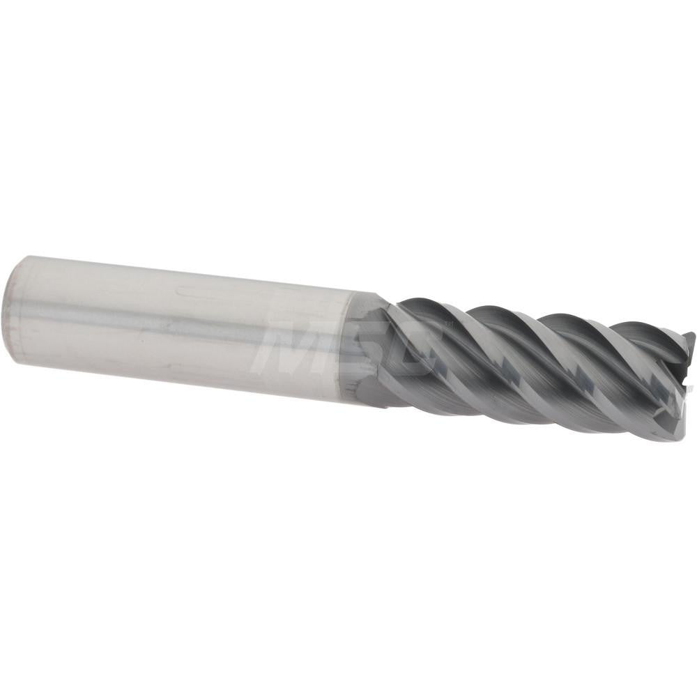Accupro 95168536 Corner Radius End Mill 1/2" Dia, 1-1/4" LOC, 0.0300" Radius, 5 Flute, Solid Carbide