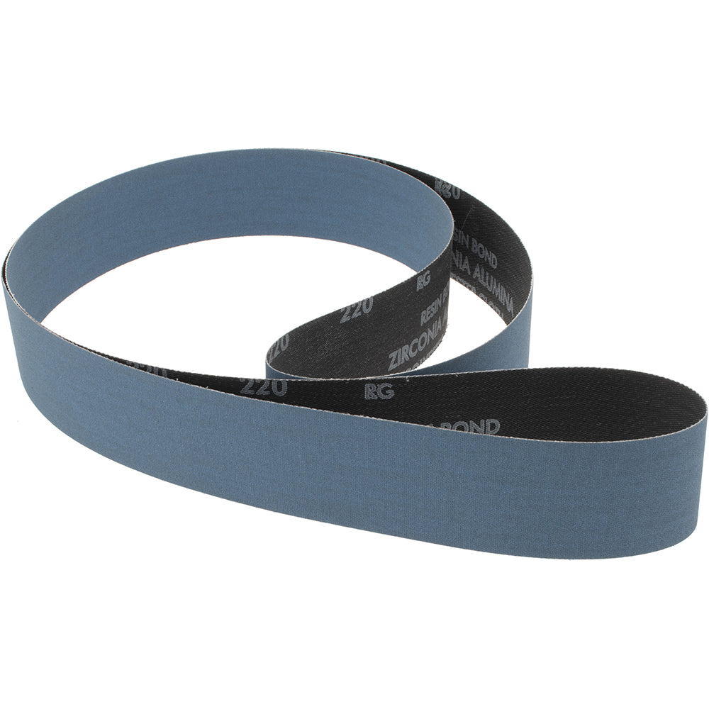 Norton 78072728633 Abrasive Belt 2" Wide, 72" Long, 220 Grit, Zirconia Alumina