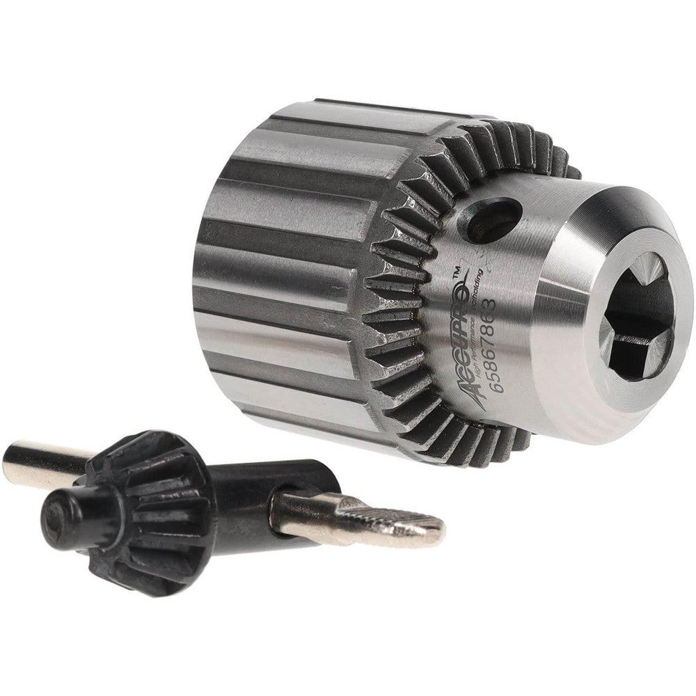 Accupro CYX1307000MSC Drill Chuck 1/32 to 1/2" Capacity, Tapered Mount, JT33