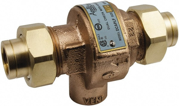 Apollo 4ALF4A33AM 1/2 Thread, 175 psi WOG Rating, Bronze Dual Check Backflow Preventer Valve