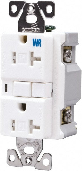 Cooper Wiring Devices TRSGFNL20W 1 Phase, 5-20R NEMA, 125 VAC, 20 Amp, Self Grounding, GFCI Receptacle