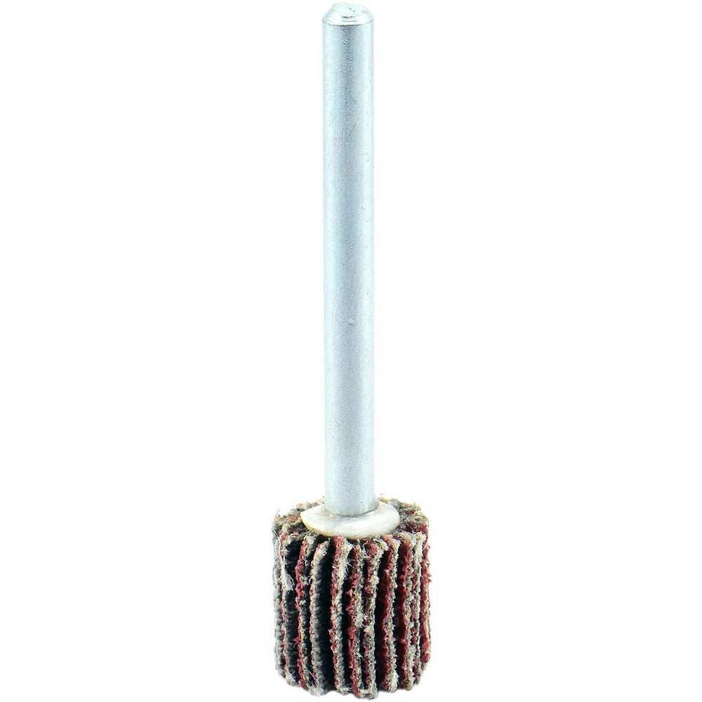ARC Abrasives 110885 Mounted Flap Wheels Mount Type Shank  Outside Diameter (Inch) 5/8  Face Width (Inch) 5/8  Abrasive Type Coated  Abrasive Material Aluminum Oxide  Grade Coarse