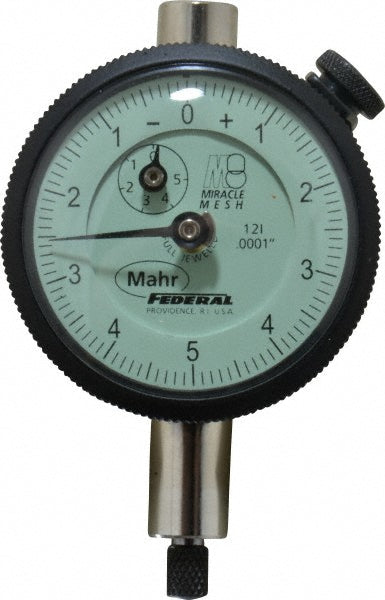 Mahr 2016574 Dial Drop Indicator 0.025" Range, 0-5-0 Dial Reading, 0.0001" Graduation, 1-3/4" Dial Dia