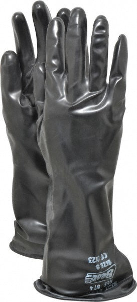 SHOWA 874-08 Chemical Resistant Gloves Medium, 14 mil Thick, Butyl, Unsupported