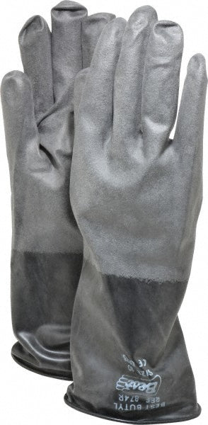 SHOWA 874R-10 Chemical Resistant Gloves X-Large, 14 mil Thick, Butyl, Unsupported