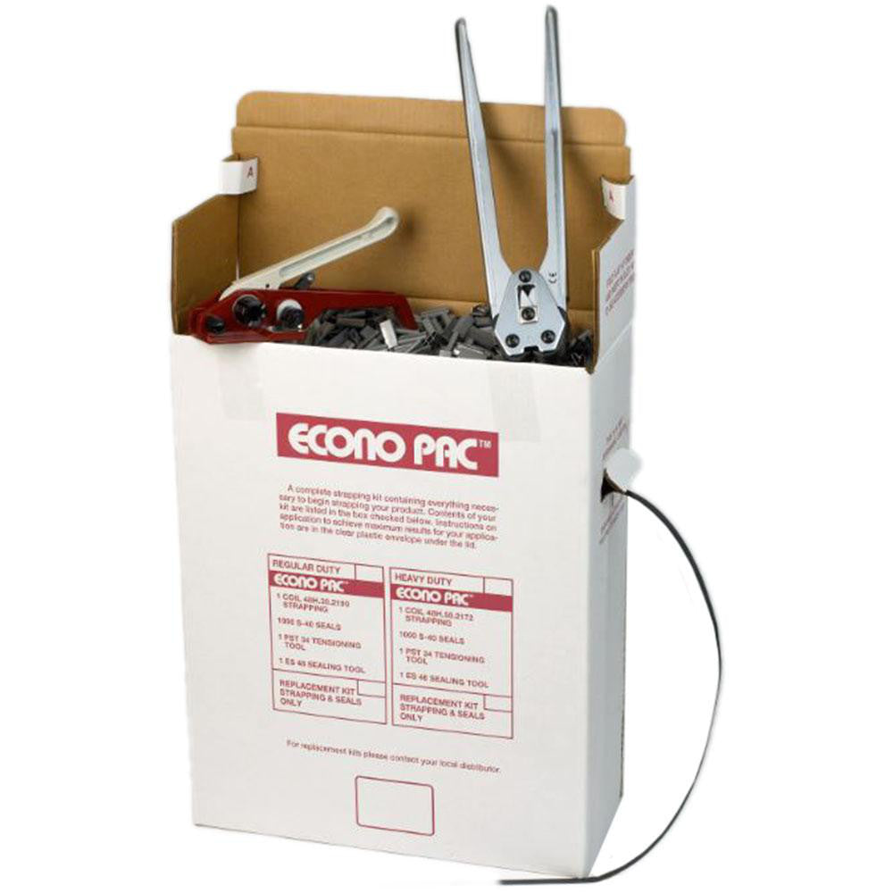 Pac Strapping EP48 9,000 Inch Long x 1/2 Inch Wide x 0.015 Inch Thick, Light Duty Polyproylene Strapping Kit