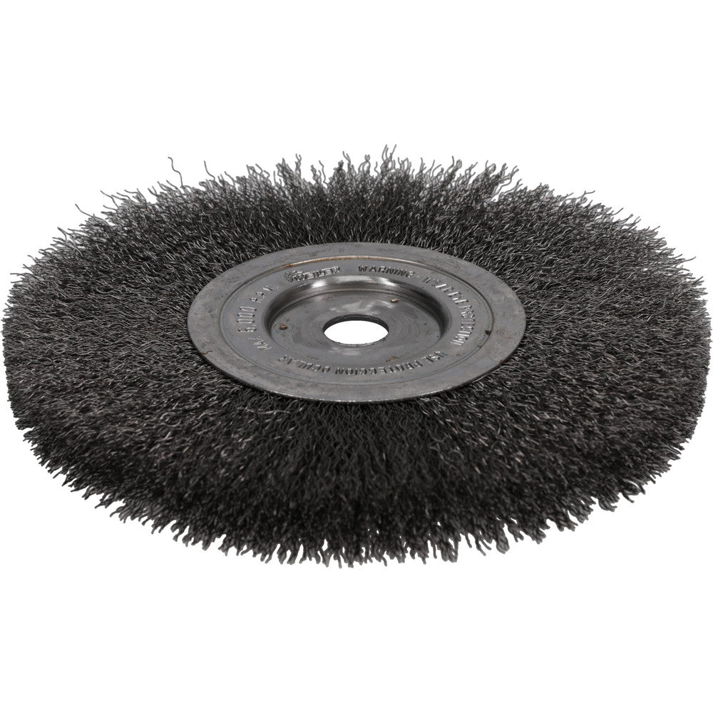 Weiler 01168 Wheel Brush 8" Wheel Dia, 1/2" Face Width, 0.0118" Wire Dia, Crimped