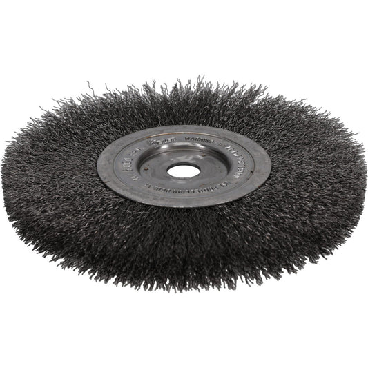 Weiler 01168 Wheel Brush 8" Wheel Dia, 1/2" Face Width, 0.0118" Wire Dia, Crimped