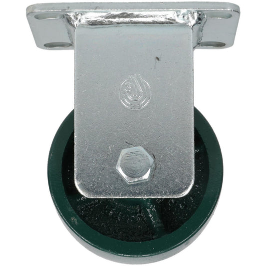 Value Collection V700586 Rigid Top Plate Caster Cast Iron, 3" Wheel Dia, 1-1/4" Wheel Width, 275 lb Capacity, 4-1/4" OAH