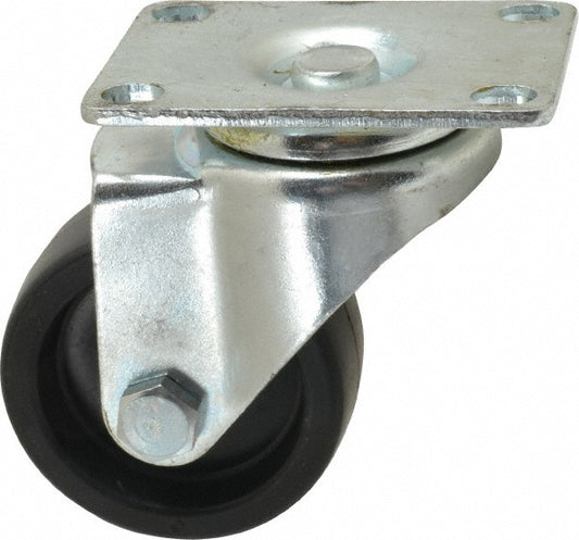 Fairbanks E03-3-PH Swivel Top Plate Caster Polyolefin, 3" Wheel Dia, 1-1/4" Wheel Width, 150 lb Capacity, 4-3/8" OAH