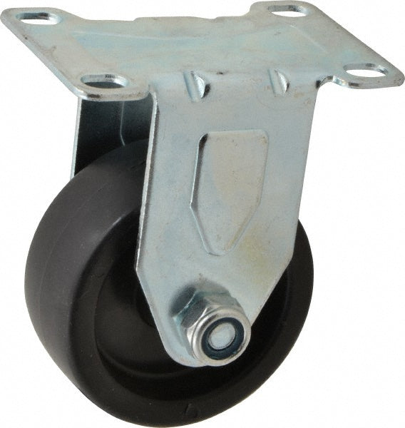 Fairbanks E-13-3-PH Rigid Top Plate Caster Polyolefin, 3" Wheel Dia, 1-1/4" Wheel Width, 150 lb Capacity, 4-3/8" OAH