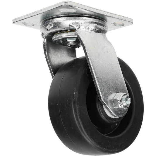 Value Collection GMC-SH-0093 Swivel Top Plate Caster Polyolefin, 5" Wheel Dia, 2" Wheel Width, 650 lb Capacity, 6-1/2" OAH